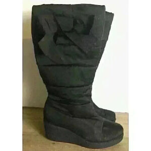 Kate Spade New York Womens Cagney Knee High Black Boots Size 10M Quilted Bow